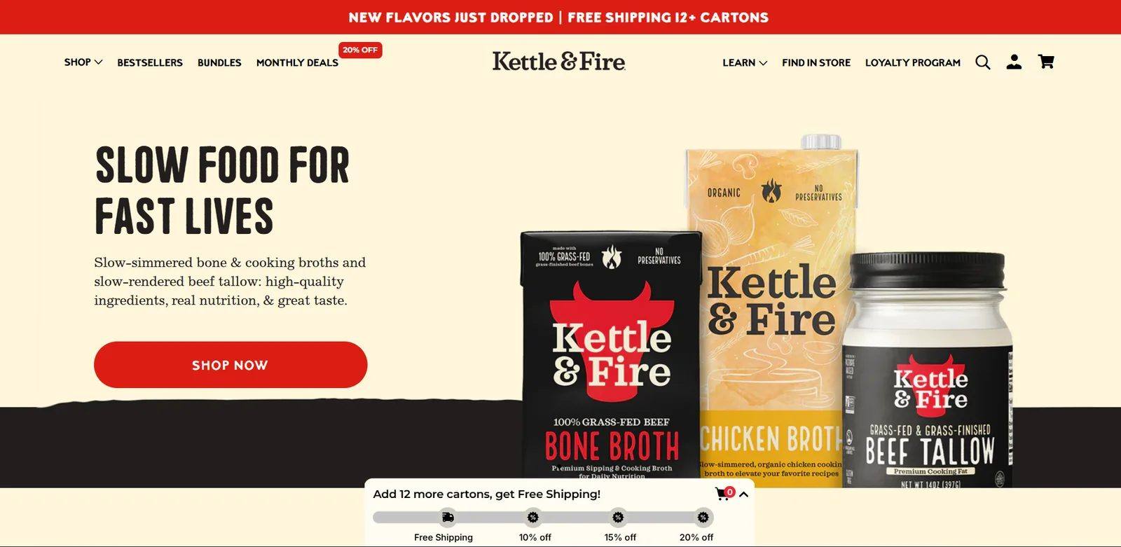 Kettle & Fire website